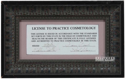 7x11 Cosmetology Lisc./Wood Frame