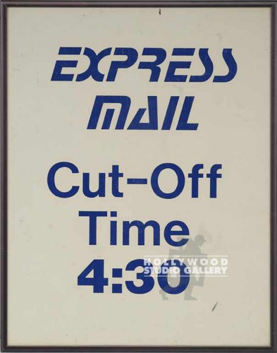 10X8 "EXPRESS MAIL CUT OFF TIME"