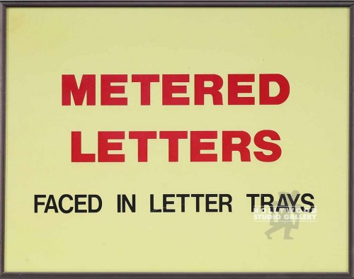 8X10 POSTAL "METERED LETTERS"