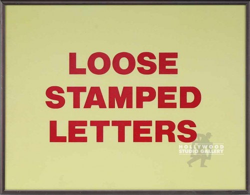 8X10 "LOOSE STAMPED LETTERS"