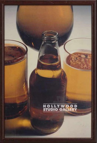 16x11 BEER BOTTLE/TWO MUGS