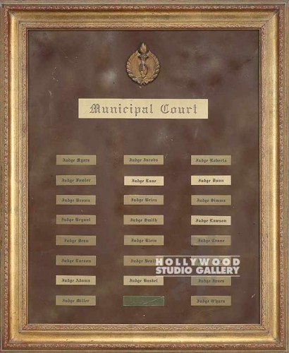 36X30 MUNICIPAL COURT/FAUX PLAQUE]