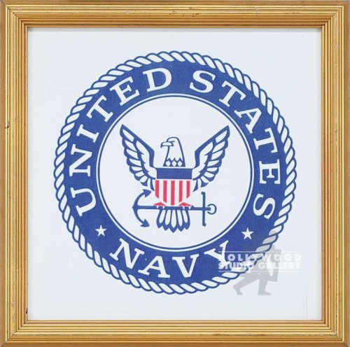 13X13 US NAVY FRAMED EMBLEM