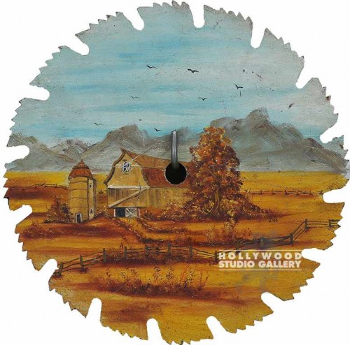 10" SAW BLADE/AUTUM/FARM SCAPE