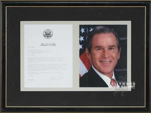 19X25 BUSH PICTURE W/ LETTER