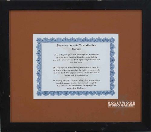 17X19 INS CUST/CERTIF/BLK FRAME