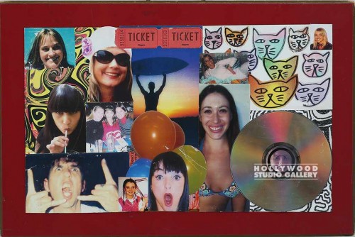 11X17 RED/COLLAGE W/GUITAR ASHTRAY