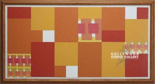 25X45 GEOM.70`S COLLAGE-ORANGE