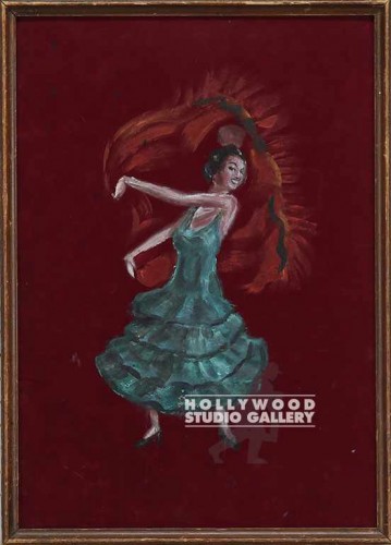 23X17 SENORITA DANCING RED VLVT.BG.