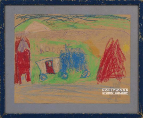 11X14 CHILDS CRAYON DRAWING