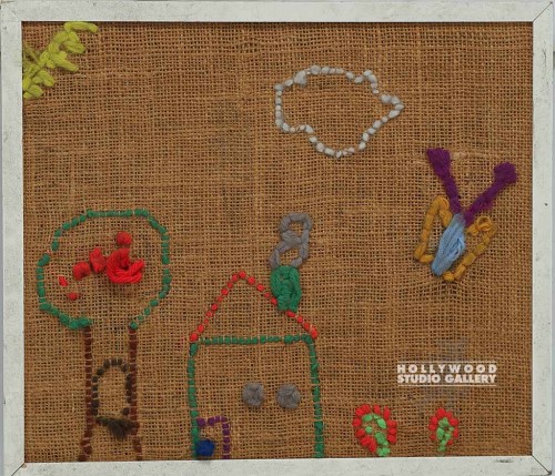 11X13Embroidered Burlap Kids/wht fr
