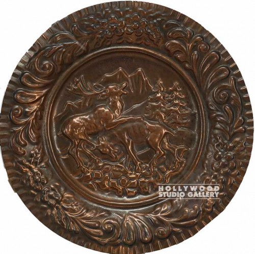 10" METAL PLATE DEER FIGHT