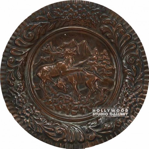 10" METAL PLATE DEER FIGHTING