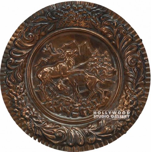 10" METAL PLATE DEER FIGHTING