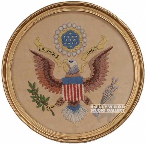 13" Circular Eagle Embriodered
