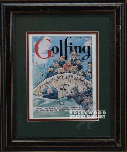 17x14 1933 Golfing Print/Black Frm