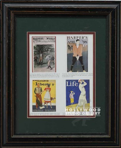 17x14 Golf Magazine Covers/Blck Frm