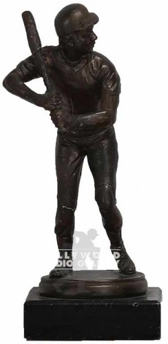 12" BRONZE BASEBALL STATUE
