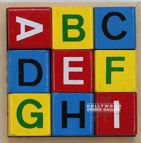 6x6 Framed Alphabet Wooden Blocks