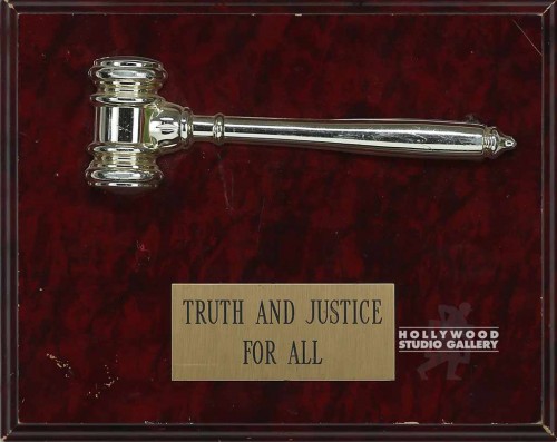 8x10 Truth/Justice Gavel Wood Plaq
