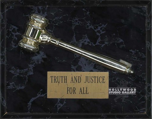 8x10 GAVEL PLAQUE/TRUTH/JUSTICE/WD