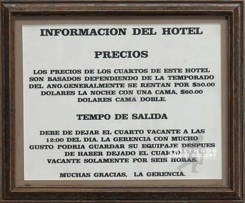 8x11 Hotel Info In Spanish
