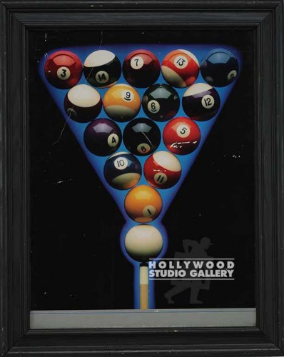 30x24 POOL BALLS/BLU BKGRD/UNF PSTR