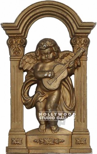 16x10x2 3-D Plastic Gold Angel/Deco