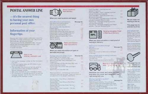 11x17 Postal Answer Line Poster/Red