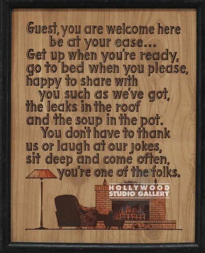 11x9 Guest You are.../Framed Poem