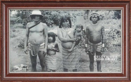 11x18 B/W Ethnic Native Family