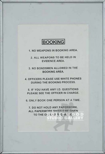 20x13 Booking Sign/Silver Frame