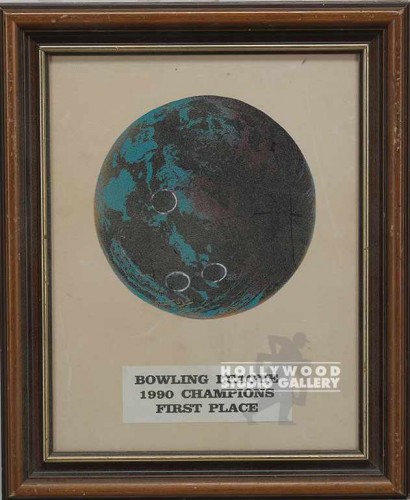 18x15 Green/Blck/Bowling Ball/Signd