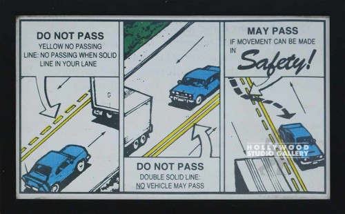 10x16 Driving No Pass/Diagram/Blck