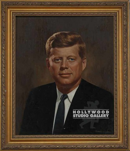 30x26 J. Kennedy Portrait Gold Orn