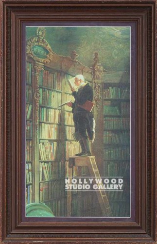 25x15 "BOOKWORM" MAN ON LADDER