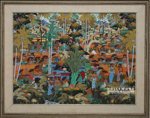 29x37 Balinese Canvas/Gold Frame