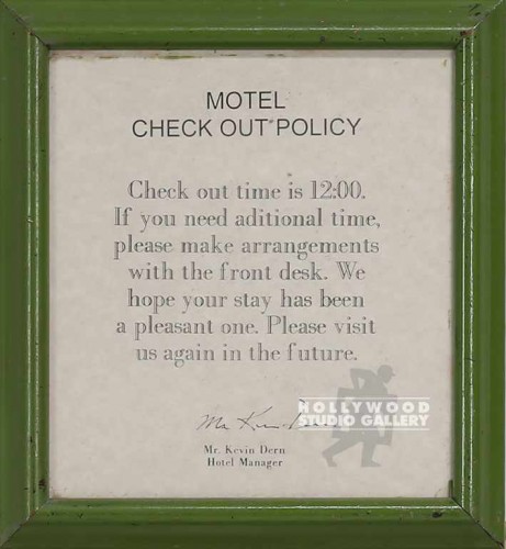 9x9 Check-Out Policy/Grn Frm