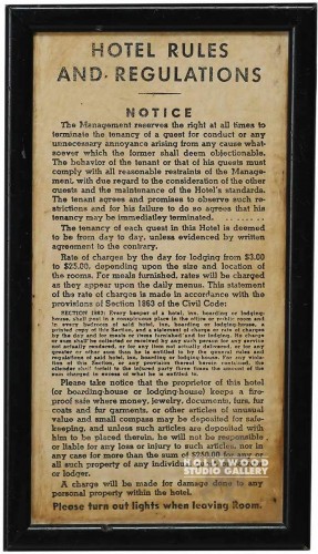 12x7 Hotel & Regulations 