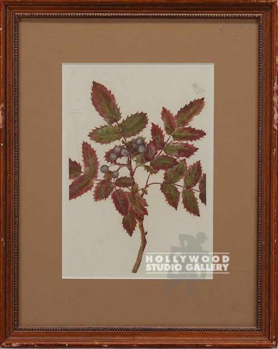 17x14 EVERGRN BOTANICAL/RED BERRIES