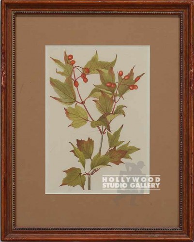 17x14 EVERGRN BOTANICAL/RED BERRIES