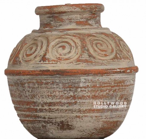 8" CLAY POT SPIRAL DESIGN