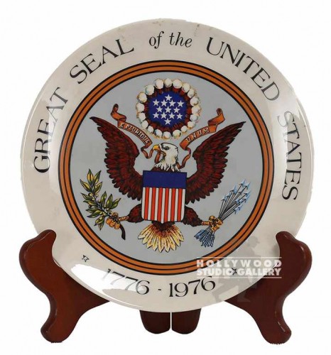 8" Ceramic Plate/USA Seal