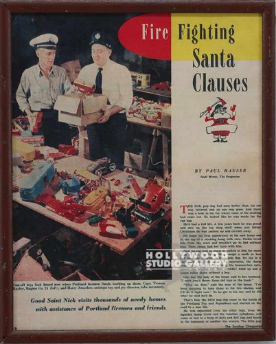 13x11 Fire Fighting Santa Clauses