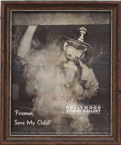 14x11B W Firemen,Save My Child Brwn