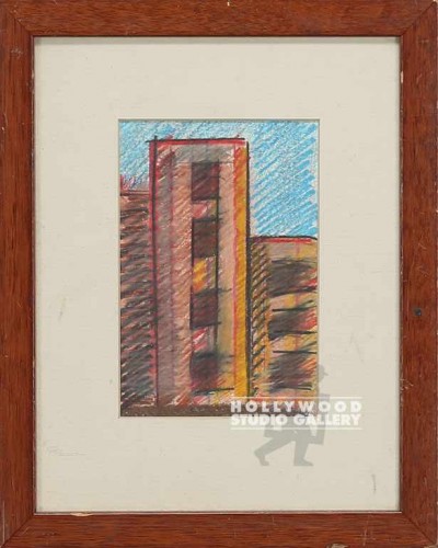 11x9 COLORED BUILDING ETCHING   CIA