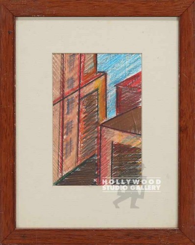11x9 COLORED BUILDING ETCHING   CIA
