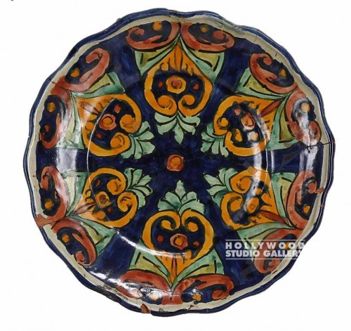 11 Dia./Ceramic/Blue/Decrtive/Plate