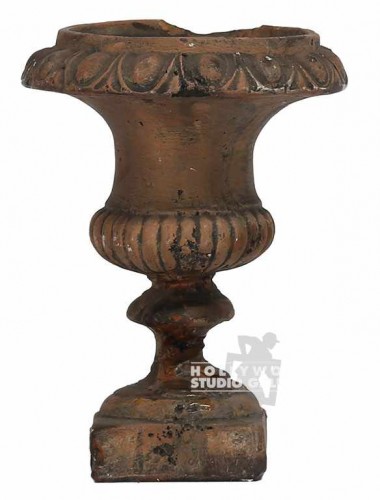 7" Small Clay Urn/Ornate