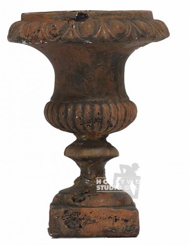 7" Small Clay Urn/Ornate